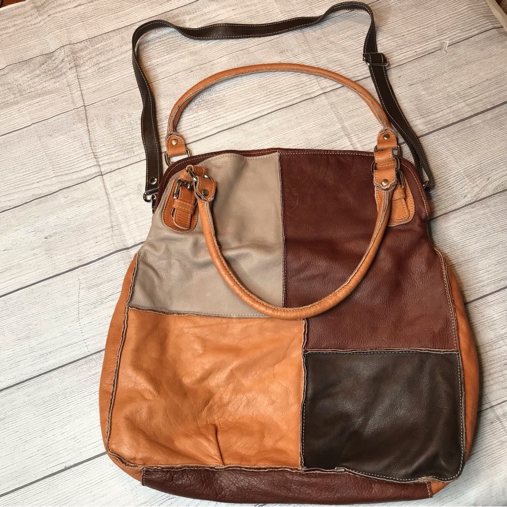 Large Buttery Soft Convertible Leather Handbag by Salamander